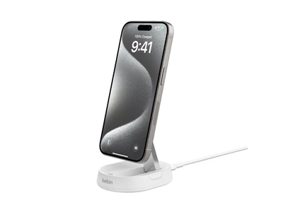 Belkin BoostCharge-Pro Convertible Magnetic Qi2 Wireless Charger Stand (White) #WiA008btWH