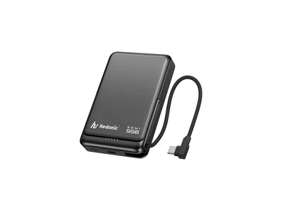 Hedonic SSB-10 半固態磁吸 USB-C 內置線支架 10000mAh PD3.0 行動電源 (黑色) #81096