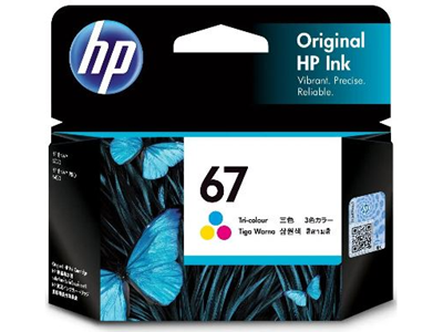 HP 67  Tri-color Original Ink Cartridge #3YM55AA