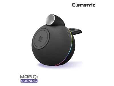 Elementz Qi2.2 25W 無線磁吸充電藍牙喇叭 (黑色) #FC-S16(BK)