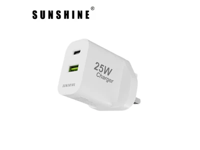 SunShine GaN 25W 2位 1C1A 充電器 (白色) #MPG-25WH