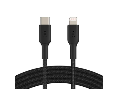 Belkin 3ft/1metre Usb-C to Lightning Usb Cable - MFi Certified (Black) #CAA004bt1MbK